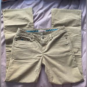 tan low rise aeropostale corduroy flare pants!